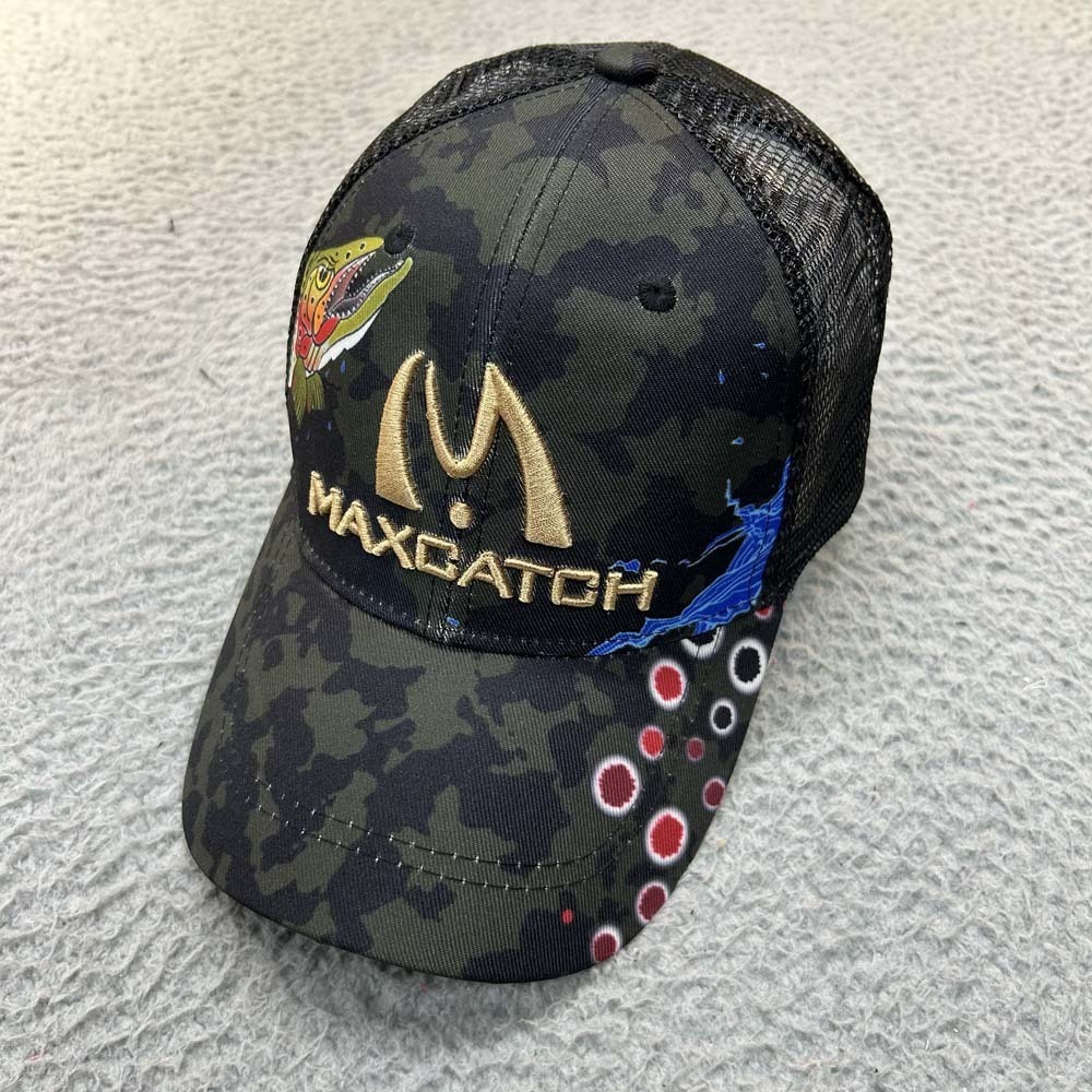 Max Catch Fishing Hat Men Trucker Hat One Size Maxcatch Trout Camo